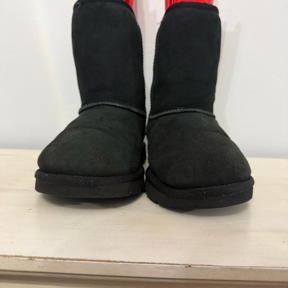 Ugg Black Suede Classic Short Boots - Picture 3 of 7